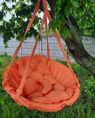 Підвісна гойдалка крісло гамак навантаження 200 кг Оранжевий (кольорів є багато) 10014 фото