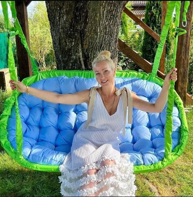 Підвісне крісло диван 90х180 см, Гойдалка садова, Гойдалка підвісна, 200 кг навантаження (є багато кольорів) 10276 фото